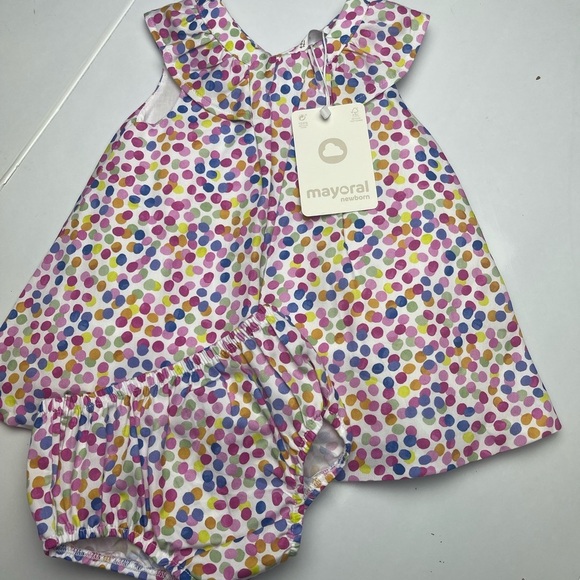 NWT Mayoral Confetti Sundress and Bloomers Size 4-6m. - Picture 5 of 7